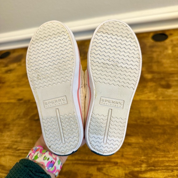 Sperry Sea Bright White Sparkle Girl's Boat Shoes Size 8 toddler NWOT - Picture 5 of 6